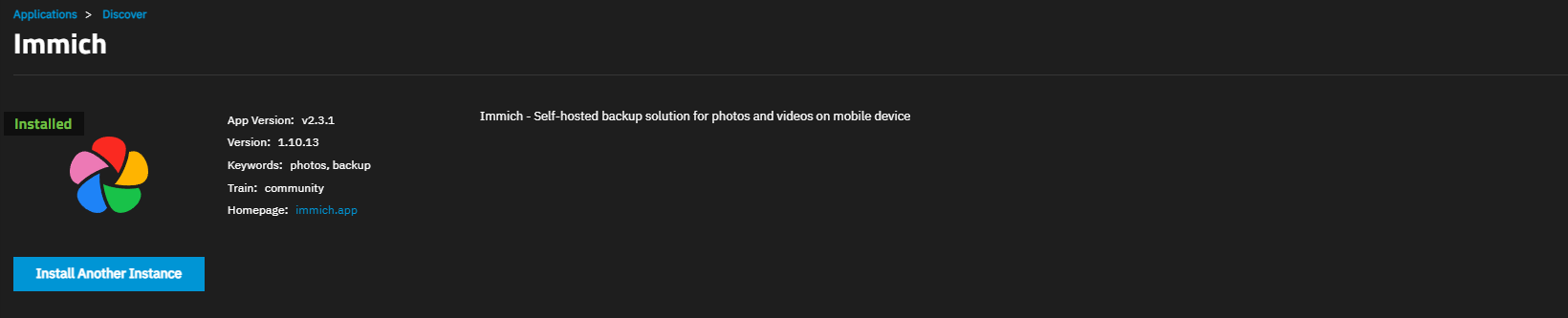 install immich on truenas